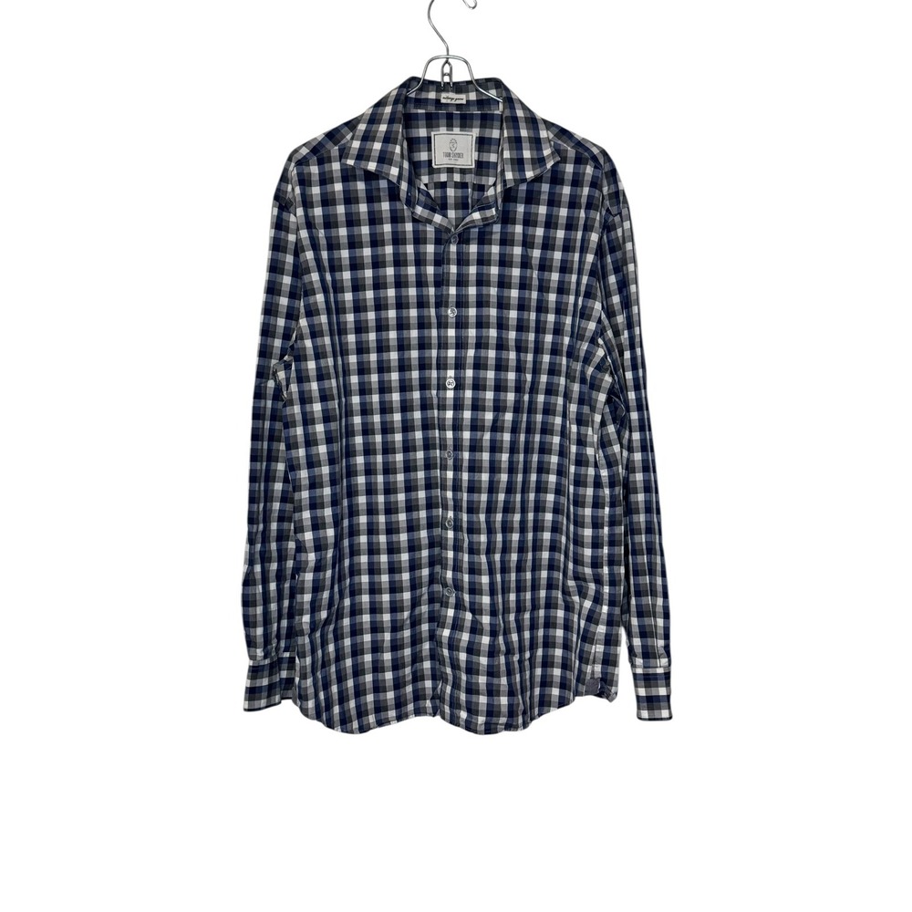 Todd Snyder Men's Shirt Melange‎ Yarns Plaid Long Sleeve Button Up Sz. 16-32/33